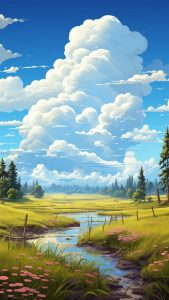 Cloudy Landscape iPhone Wallpaper 4K