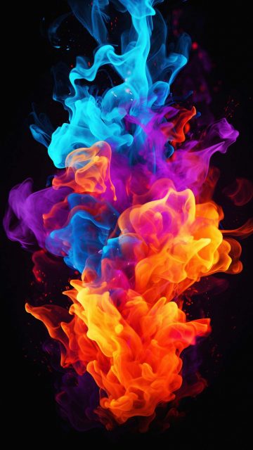 Colorful Smoke iPhone Wallpaper 4K