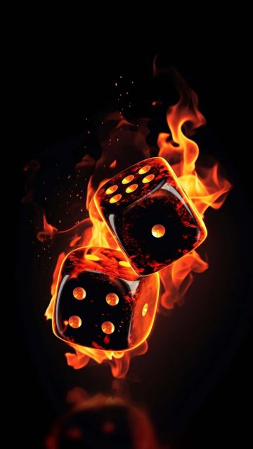 Dice Fire iPhone Wallpaper 4K