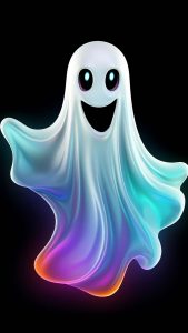 Happy Ghost iPhone Wallpaper 4K