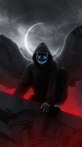 Hoodie Angel iPhone Wallpaper 4K