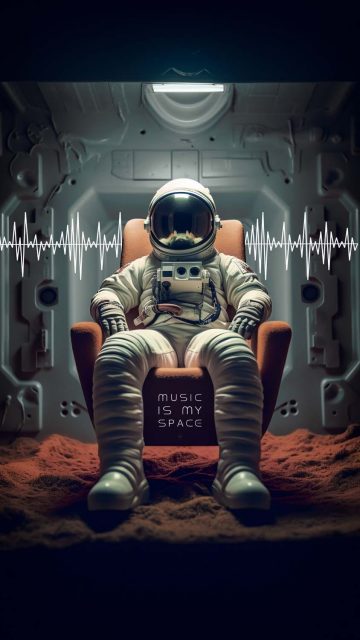 Music is My Space iPhone Wallpaper 4K