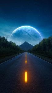 Neon Road iPhone Wallpaper 4K