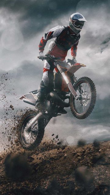 Offroad Motorcycle Stunts iPhone Wallpaper 4K
