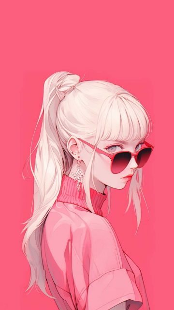 Pink Girl iPhone Wallpaper 4K
