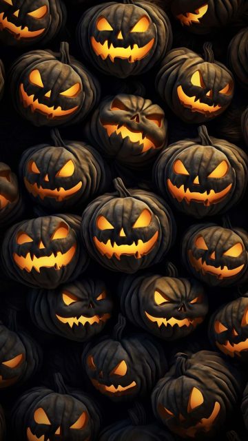 Pumpkins Halloween iPhone Wallpaper 4K