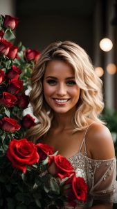 Red Rose Girl iPhone Wallpaper 4K