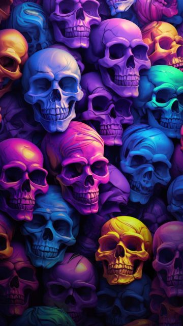 Skulls iPhone Wallpaper 4K
