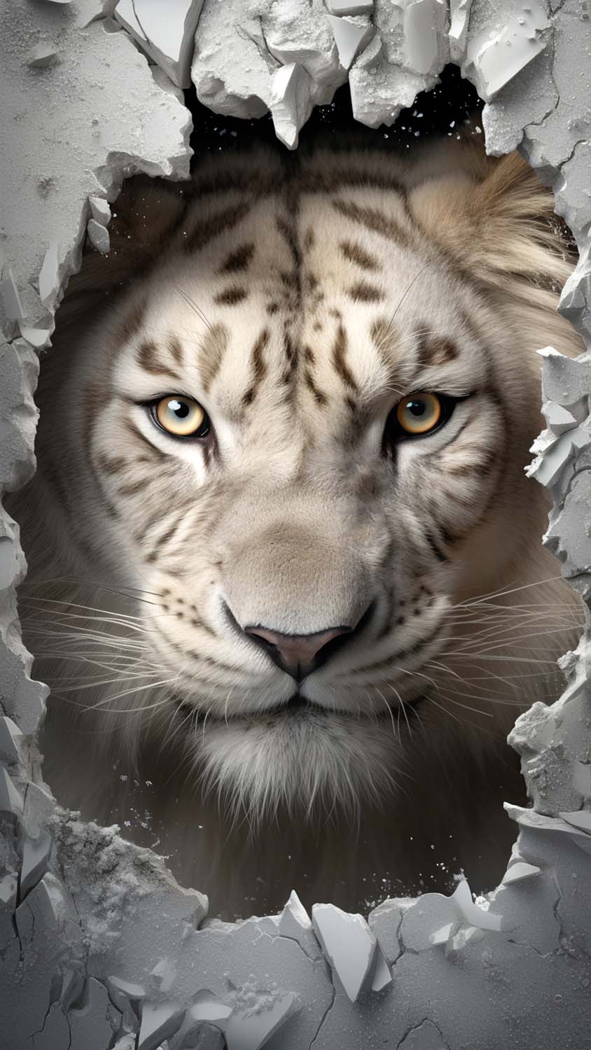 Snow Tiger iPhone Wallpaper 4K