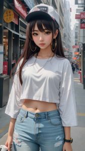 Urban Girl White Tops Fashion iPhone Wallpaper 4K