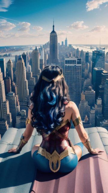 Wonder Woman City iPhone Wallpaper 4K