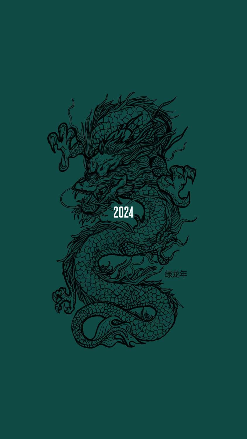 2024 Dragon Year iPhone Wallpaper
