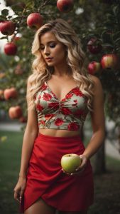 Apple Girl iPhone Wallpaper 4K