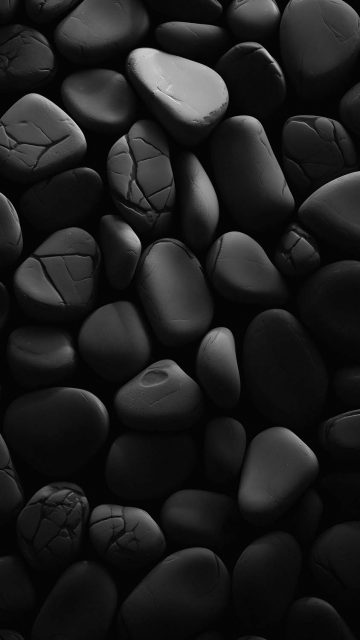 Black Pebbles iPhone Wallpaper