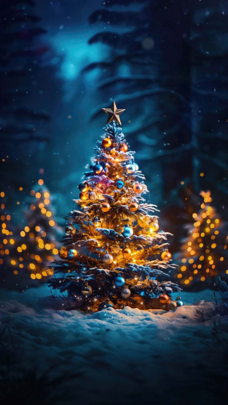 Christmas Trees iPhone Wallpaper - iPhone Wallpapers