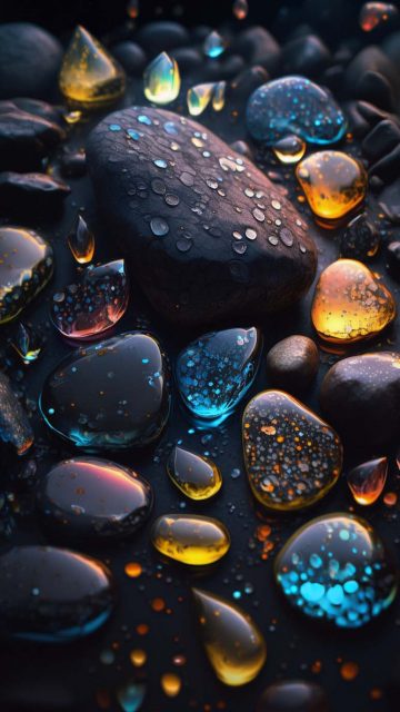 Crystal Pebbles iPhone Wallpaper