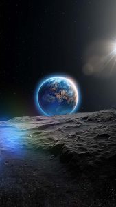 Earth from Moon iPhone Wallpaper 4K