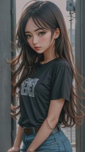 Girl Open Hairs Pose iPhone Wallpaper 4K