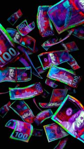 Glitch Dollars iPhone Wallpaper 4K
