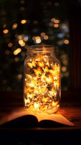 Glowing Butterflies Jar iPhone Wallpaper 4K