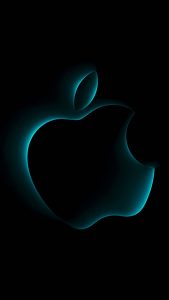 Glowing apple art iPhone Wallpaper 4K