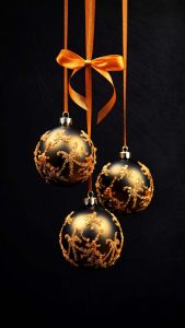 Golden Balls xmas iPhone Wallpaper