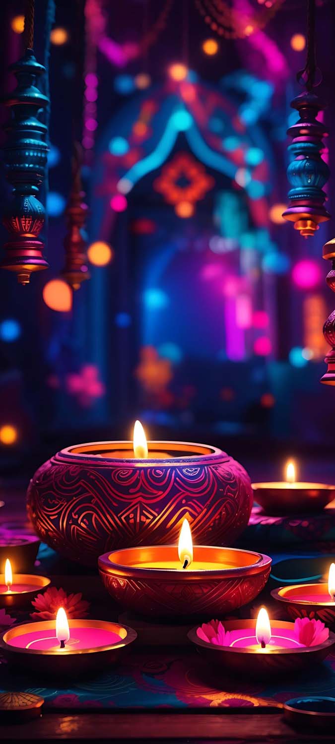 Happy Diwali iPhone Wallpaper 4K