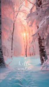 Hello Winter iPhone Wallpaper