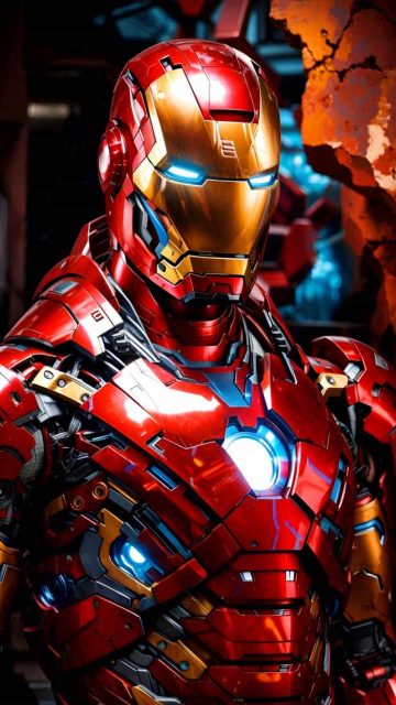 Iron Man High Tech Armor iPhone Wallpaper 4K