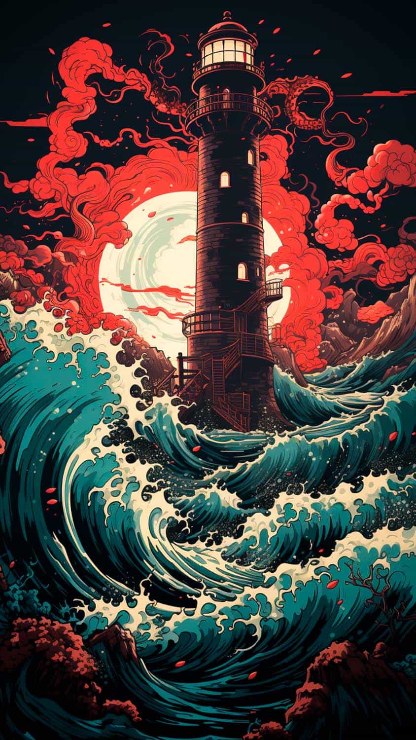 Lighthouse Art iPhone Wallpaper