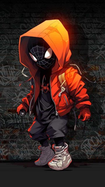 Little Spidey iPhone Wallpaper 4K