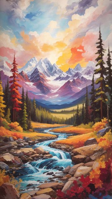 Mountains Landscape River iPhone Wallpaper 4K