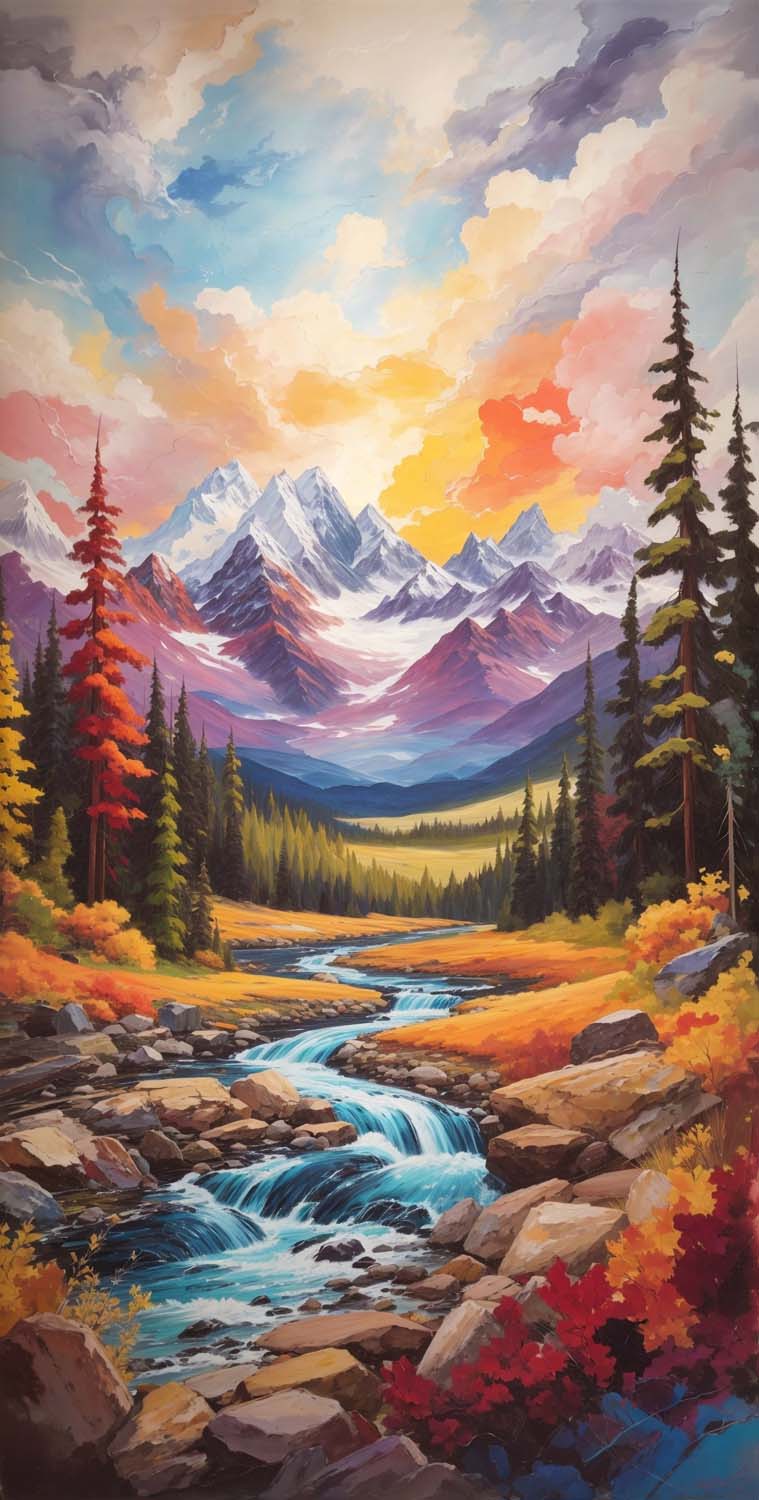 Mountains Landscape River iPhone Wallpaper 4K