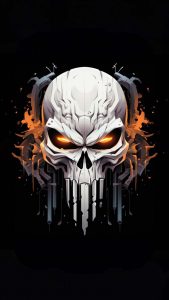 Punisher skull iPhone Wallpaper 4K