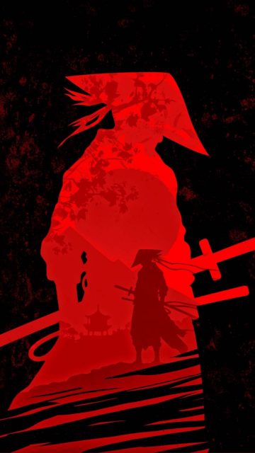 Red Samurai iPhone Wallpaper 4K