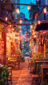 Retro Street iPhone Wallpaper