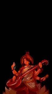 Saraswati iPhone Wallpaper 4K