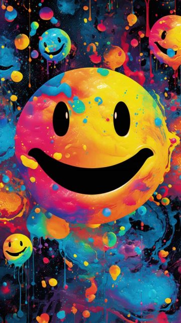 Smiley Colours iPhone Wallpaper - iPhone Wallpapers