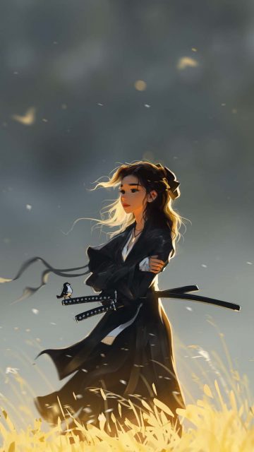 Sword Girl iPhone Wallpaper