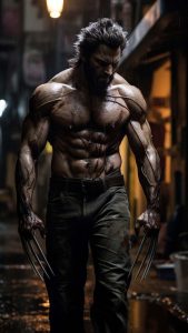 Wolverine Flexing Muscles iPhone Wallpaper 4K