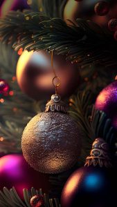 Xmas Balls iPhone Wallpaper