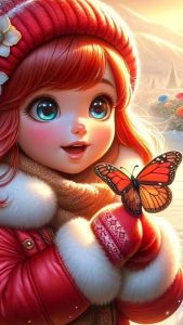 Xmas Girl iPhone Wallpaper