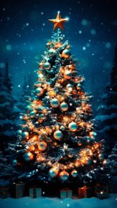 Xmas Tree iPhone Wallpaper