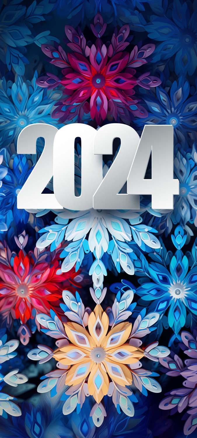2024 Snowflake iPhone Wallpaper
