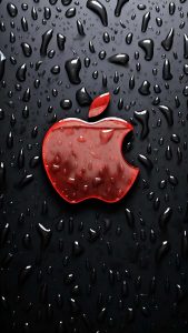 Apple Logo Waterdrops iPhone Wallpaper