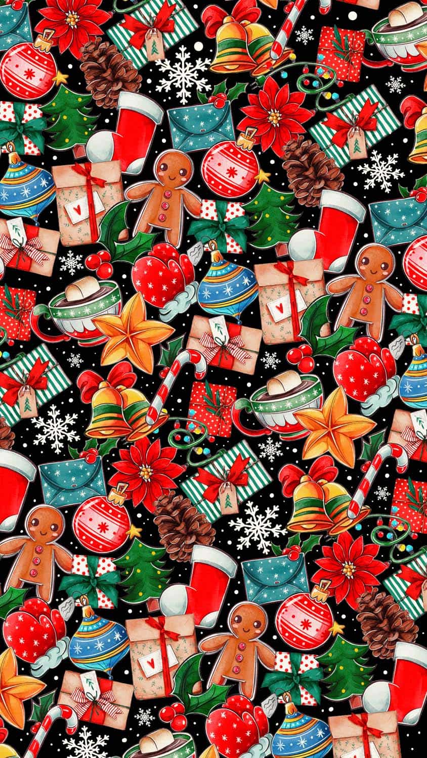 Christmas Art iPhone Wallpaper