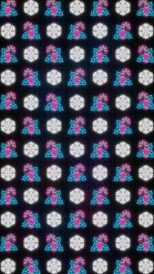 Christmas Neon Doodles iPhone Wallpaper