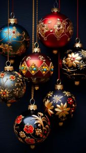 Christmas Ornaments iPhone Wallpaper