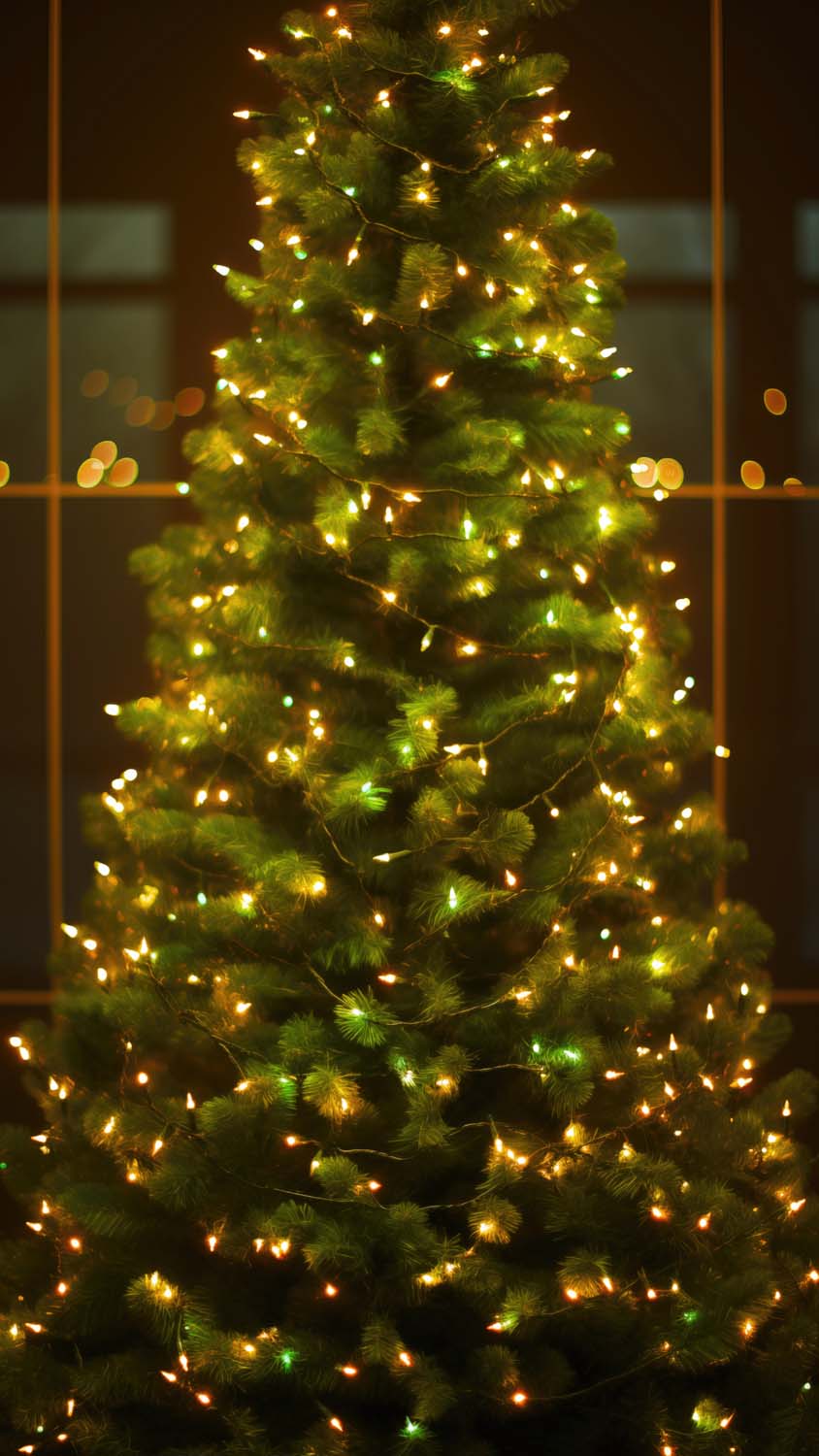 Christmas Tree LED iPhone Wallpaper