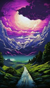 Cloudy Nature iPhone Wallpaper